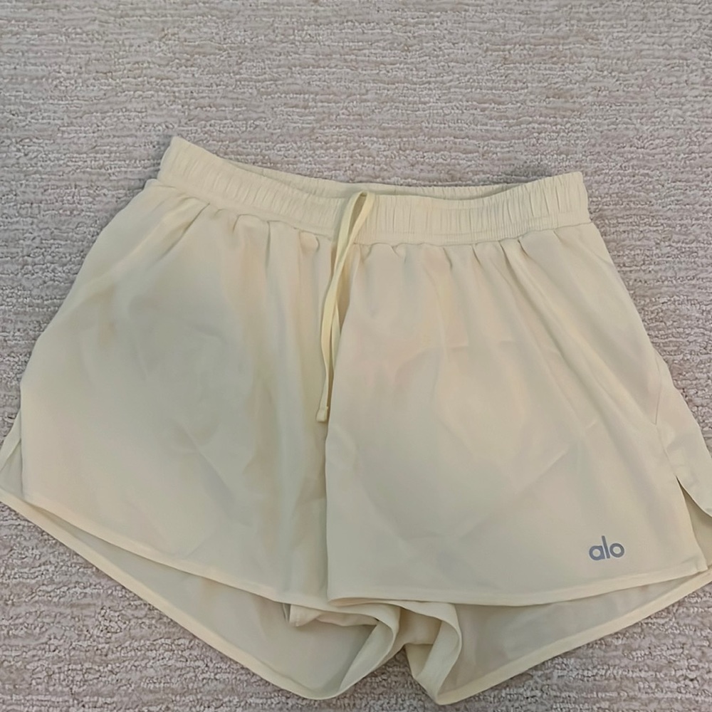 Alo running shorts with built in underwear